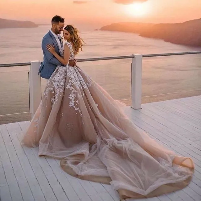 2 In 1 Lace Mermaid Sleeveless Floor Length Wedding Gown Dress