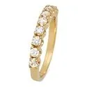 9 Round Stones Cubic Zirconia Band Yellow Gold