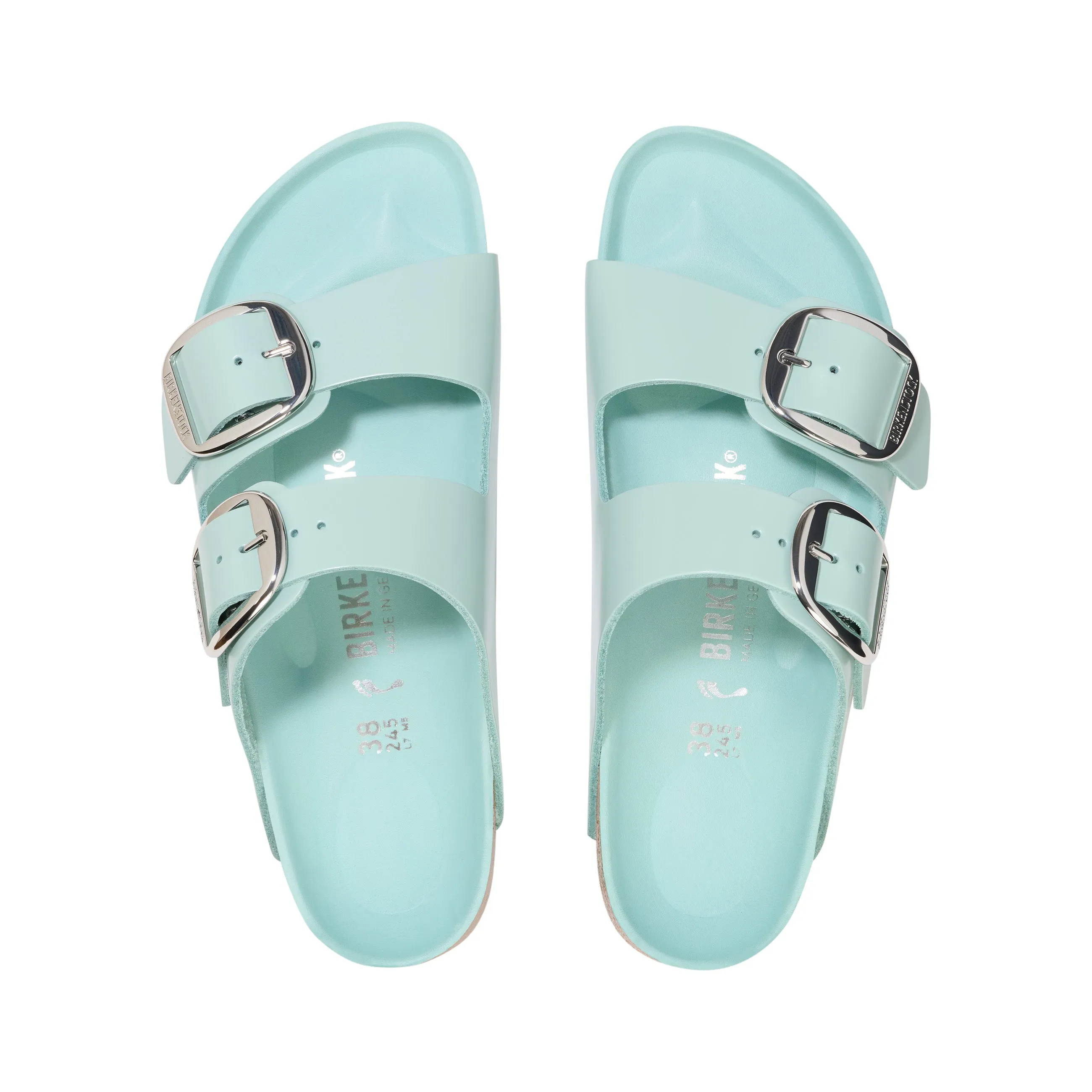 Arizona Big Buckle High Shine Surf Green Natural Leather Patent