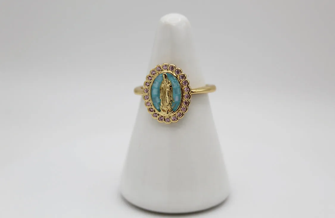 Ave Maria Ring in Blue