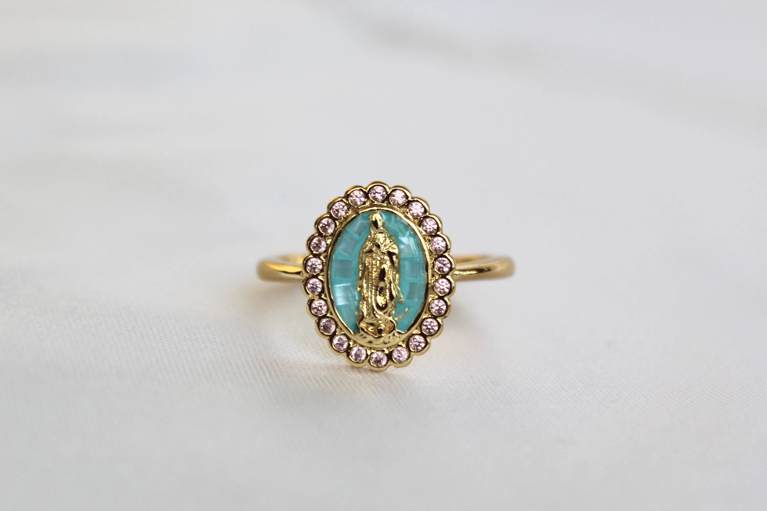Ave Maria Ring in Blue