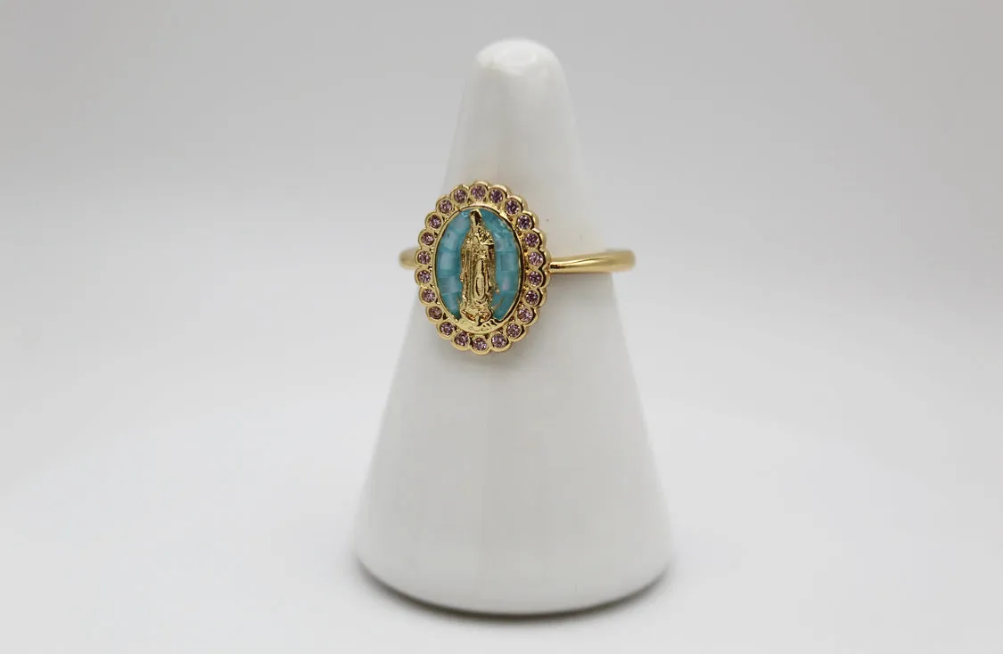Ave Maria Ring in Blue