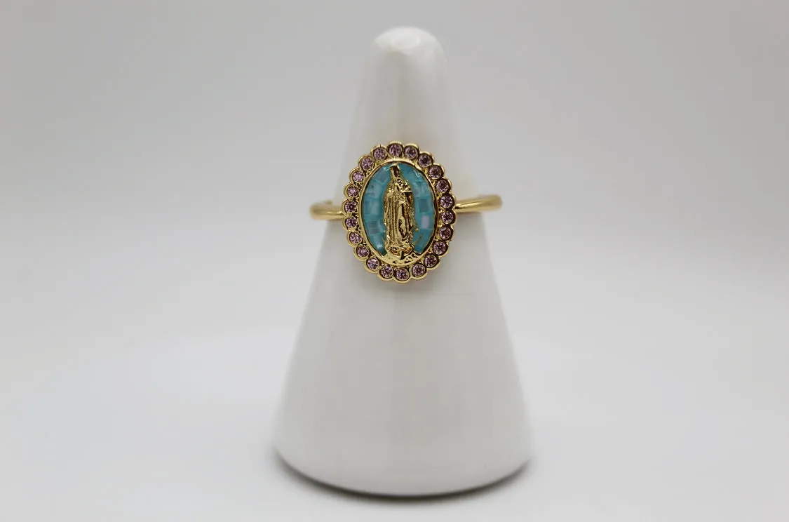 Ave Maria Ring in Blue