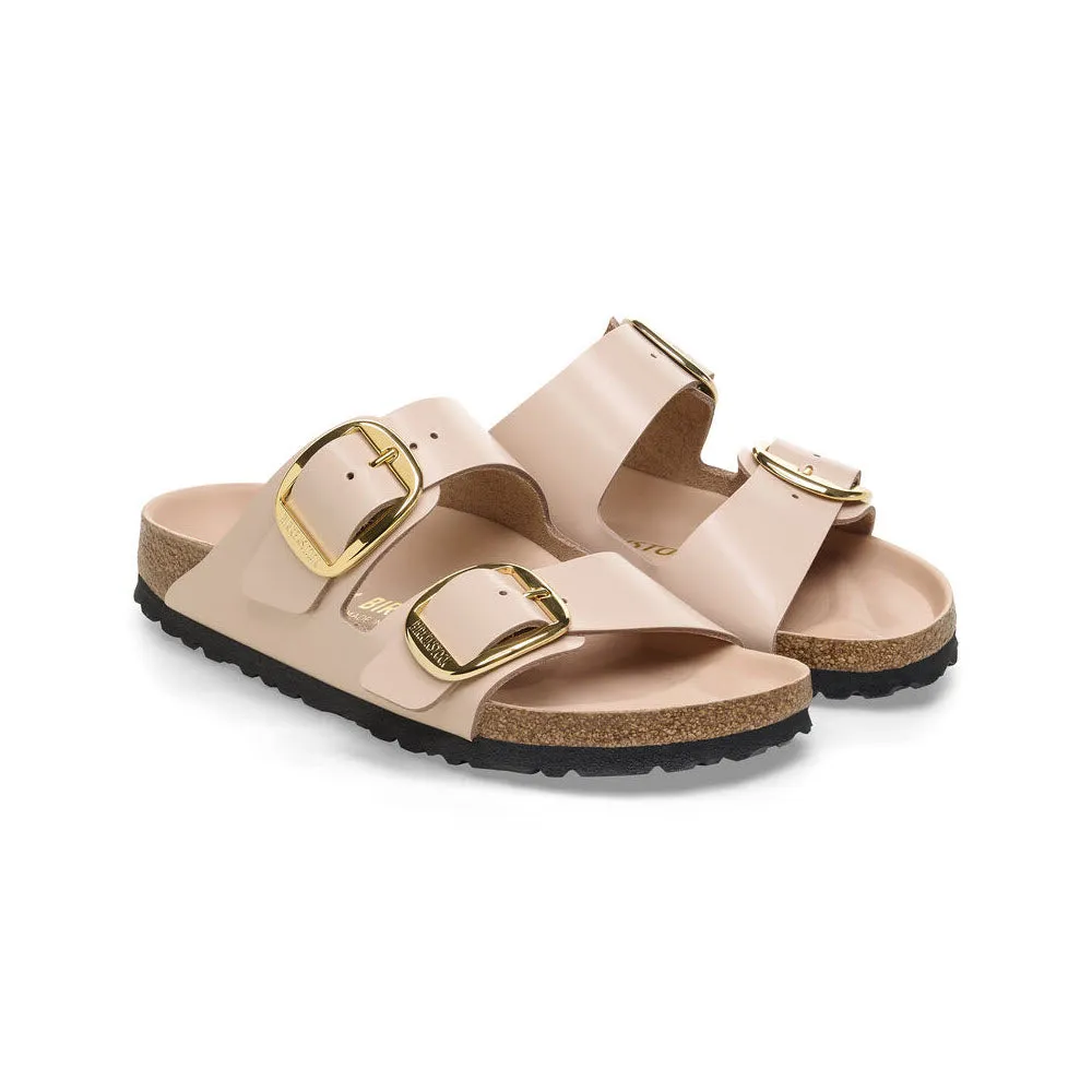 Birkenstock Arizona Big Buckle High Shine New Beige - Womens Stylish and Comfortable Sandals