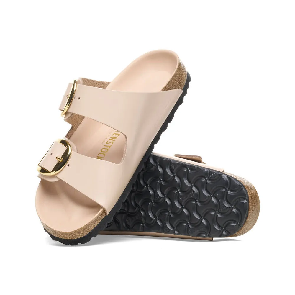 Birkenstock Arizona Big Buckle High Shine New Beige - Womens Stylish and Comfortable Sandals