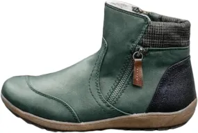 Boots For Women 2024 No Heel Cowgirl Ankle Boots Western Cowboy Boots Fashion Casual Short Booties Walking Shoes