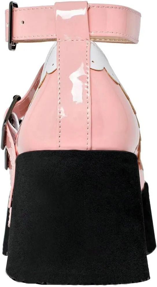 Caradise Womens Platform Mary Jane Wedges Cute Goth Lolita Cosplay Dress Shoes