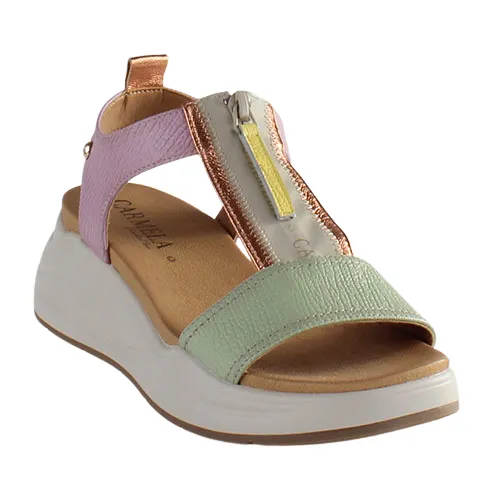Carmela Ladies Wedge Sandals - 161550 - Aqua