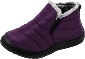 Cathalem Winter Boots for Women, Womens Snow Boots Warm Ankle Bootie Comfortable Slip On Outdoor Fur Lined Winter Shoe