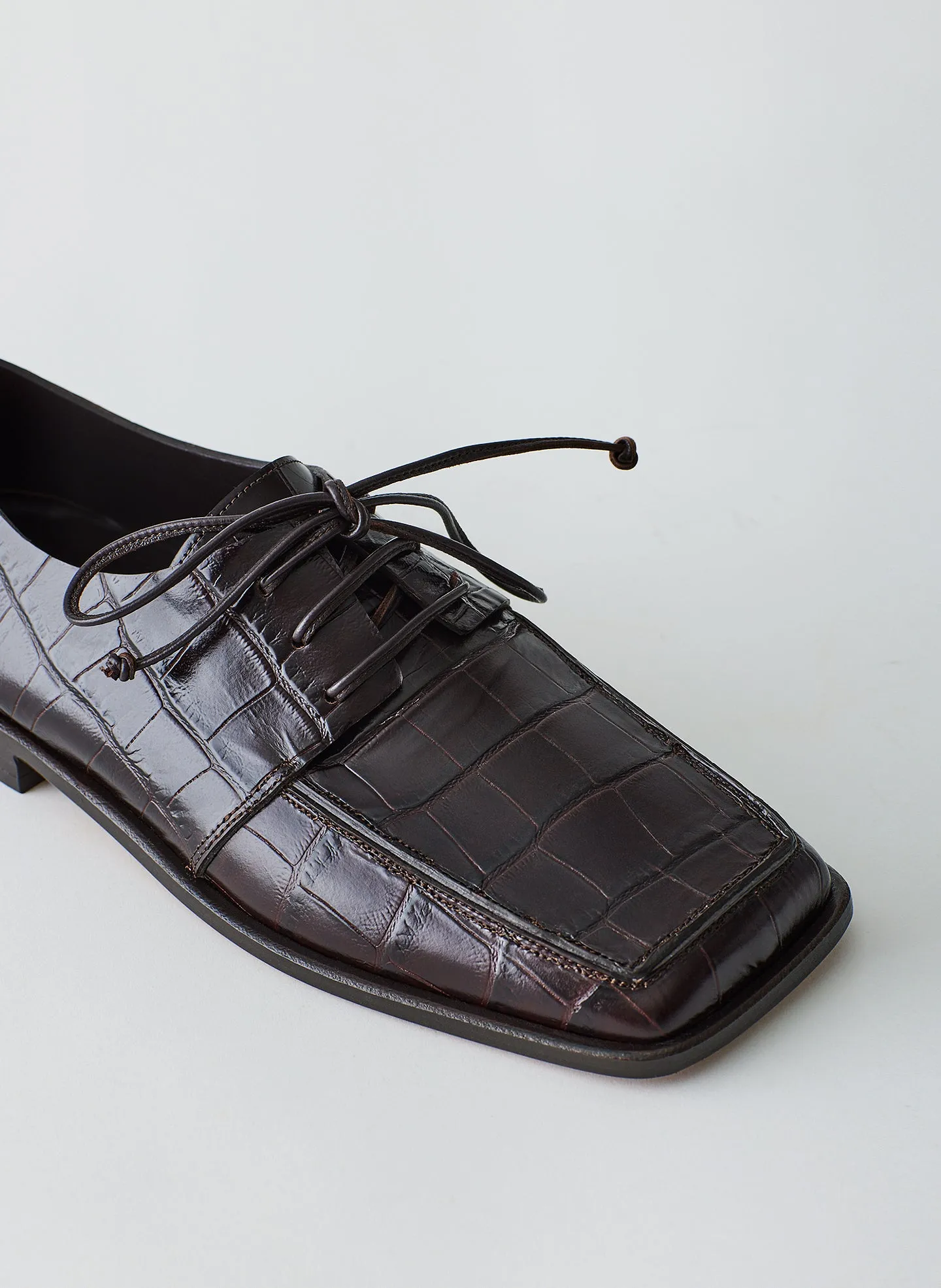 Croc Print Brody Square Toe Loafer