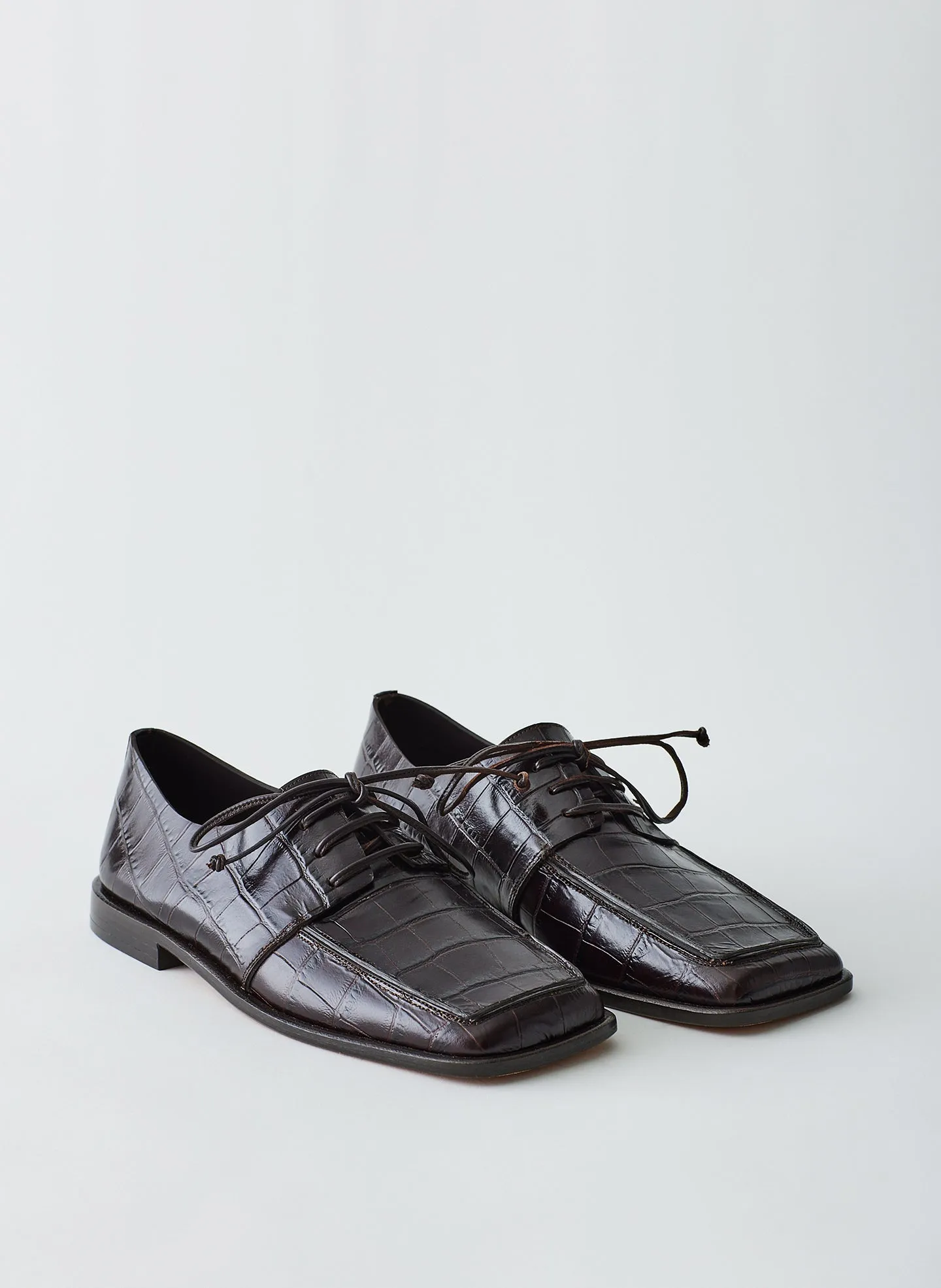 Croc Print Brody Square Toe Loafer