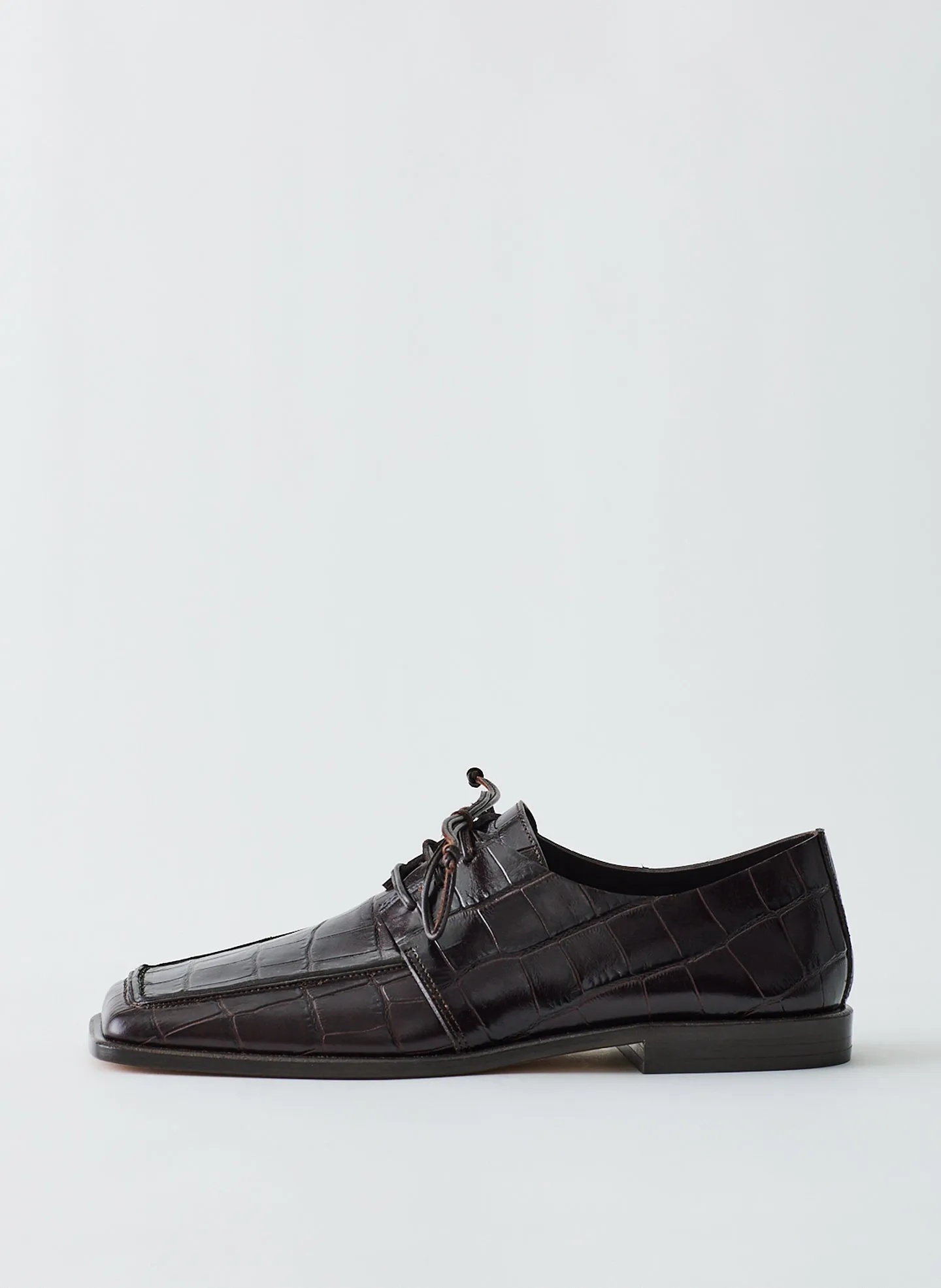 Croc Print Brody Square Toe Loafer