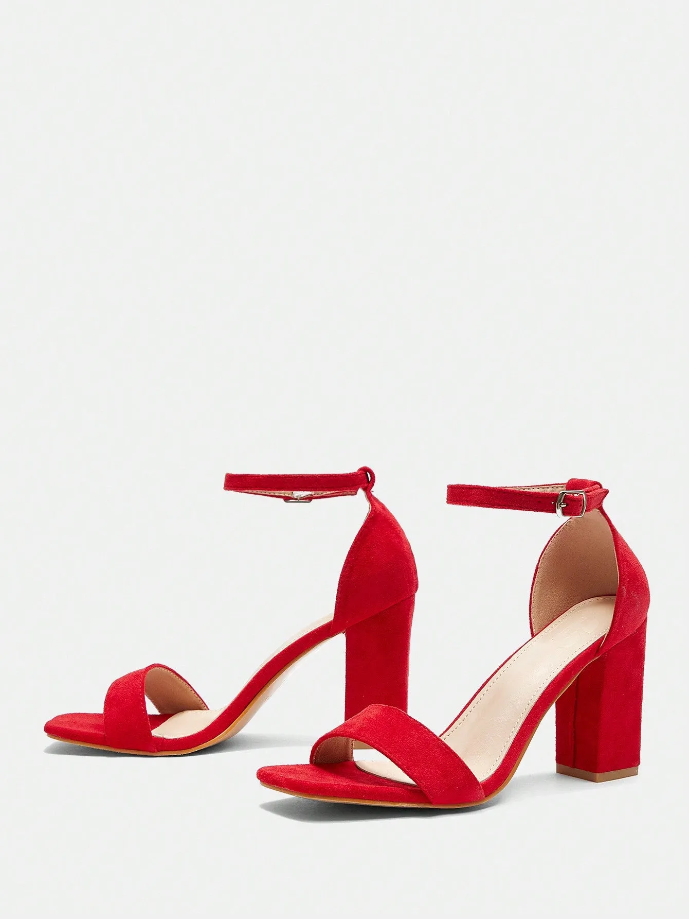 CUCCOO BIZCHIC Women's Fashionable Elegant Solid Color Chunky High Heel Sandals