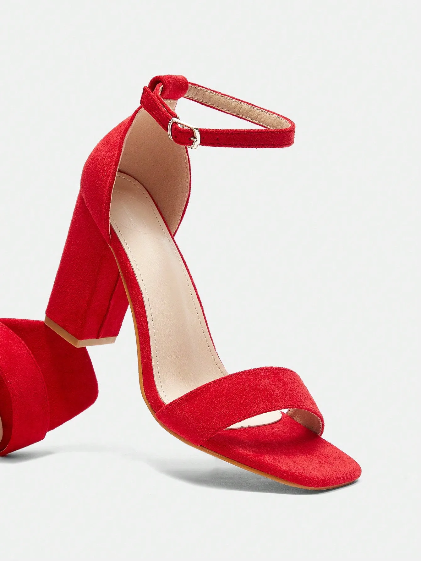 CUCCOO BIZCHIC Women's Fashionable Elegant Solid Color Chunky High Heel Sandals