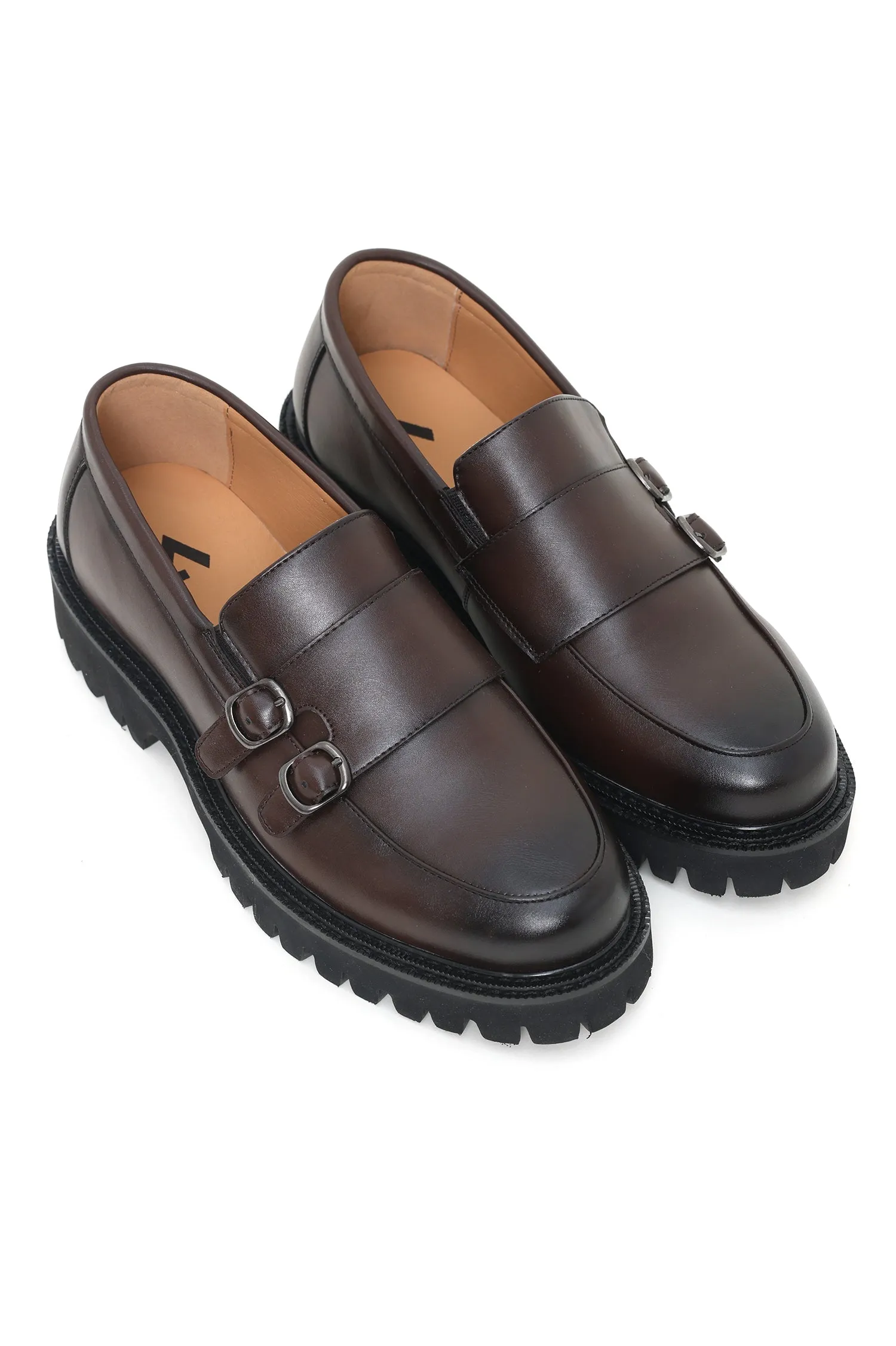 DOUBLE MONK LUXE LOAFERS-COFFEE