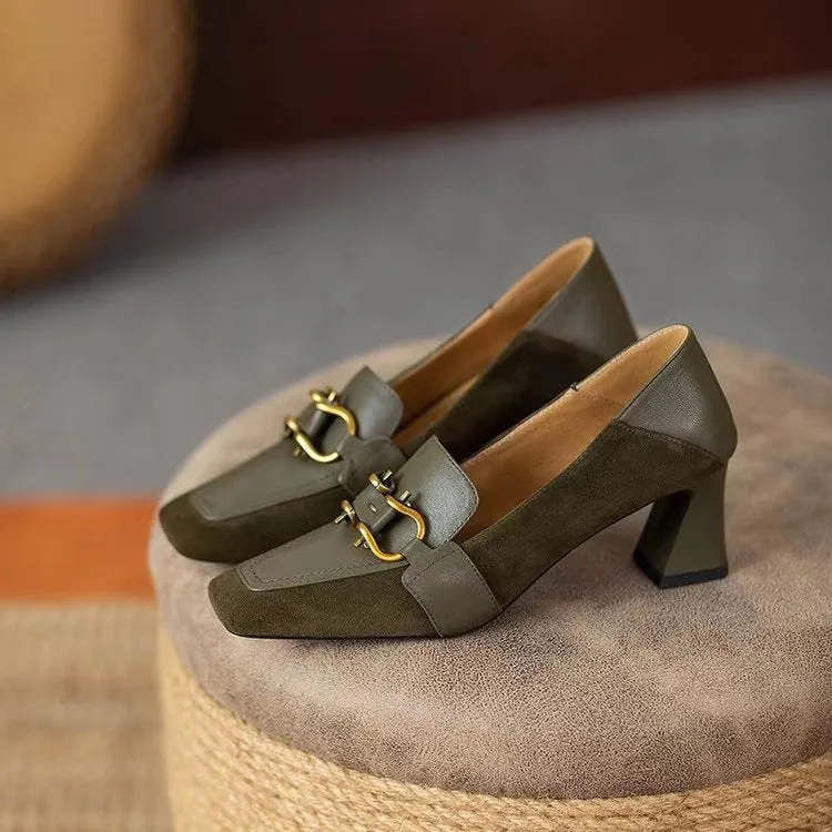 elveswallet Retro Chunky Heel Mary Jane Pumps