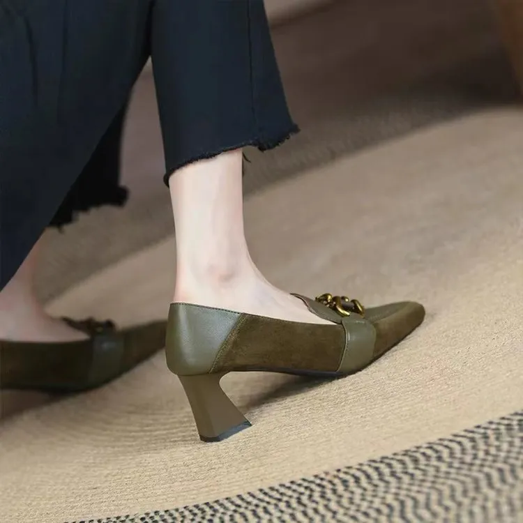 elveswallet Retro Chunky Heel Mary Jane Pumps