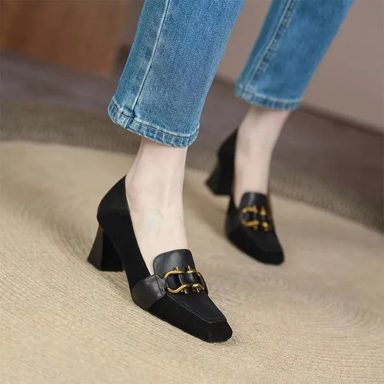 elveswallet Retro Chunky Heel Mary Jane Pumps