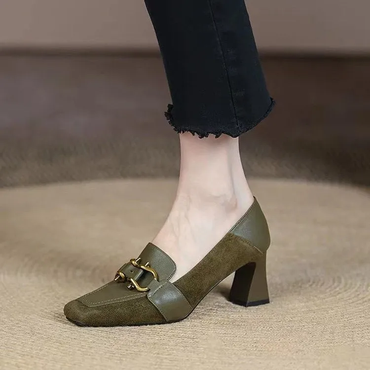 elveswallet Retro Chunky Heel Mary Jane Pumps