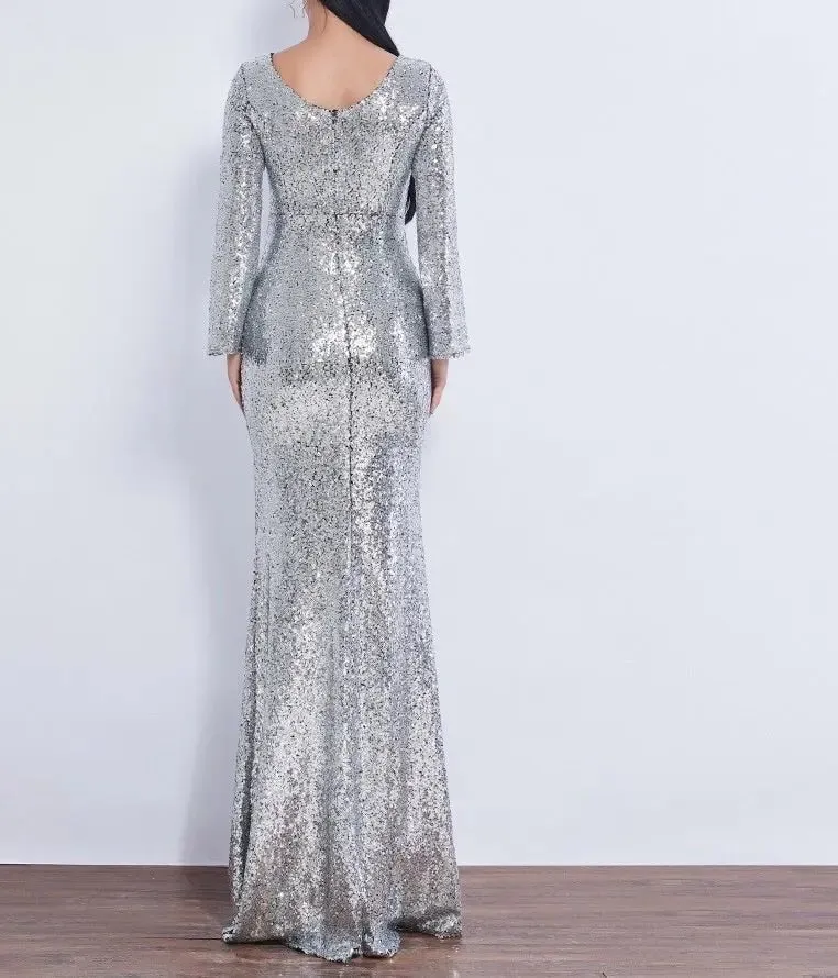 Farah Shinny Sequin Long Evening dress
