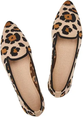 Frank Mully Women's Casual Loafer Flats Slip On Loafer Shoes Comfortable Knit Flat Shoes Classics Pointy Toe Loafer Flats,for Work,Travel
