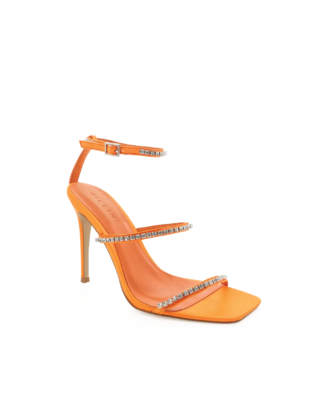 GIULIANA - TANGERINE SATIN-DIAMANTE