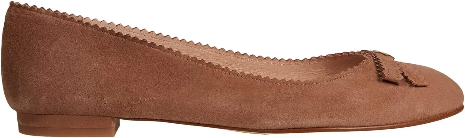 LEHOOR Women Bow Flats Shoes Round Closed Toe Slip on Ballet Flats Suede Flat Heel Dress Shoes Comfortable Office Work Flats Ladies Girls Casual Club Party Church Driving Flats Spring Cute 4-11 M US