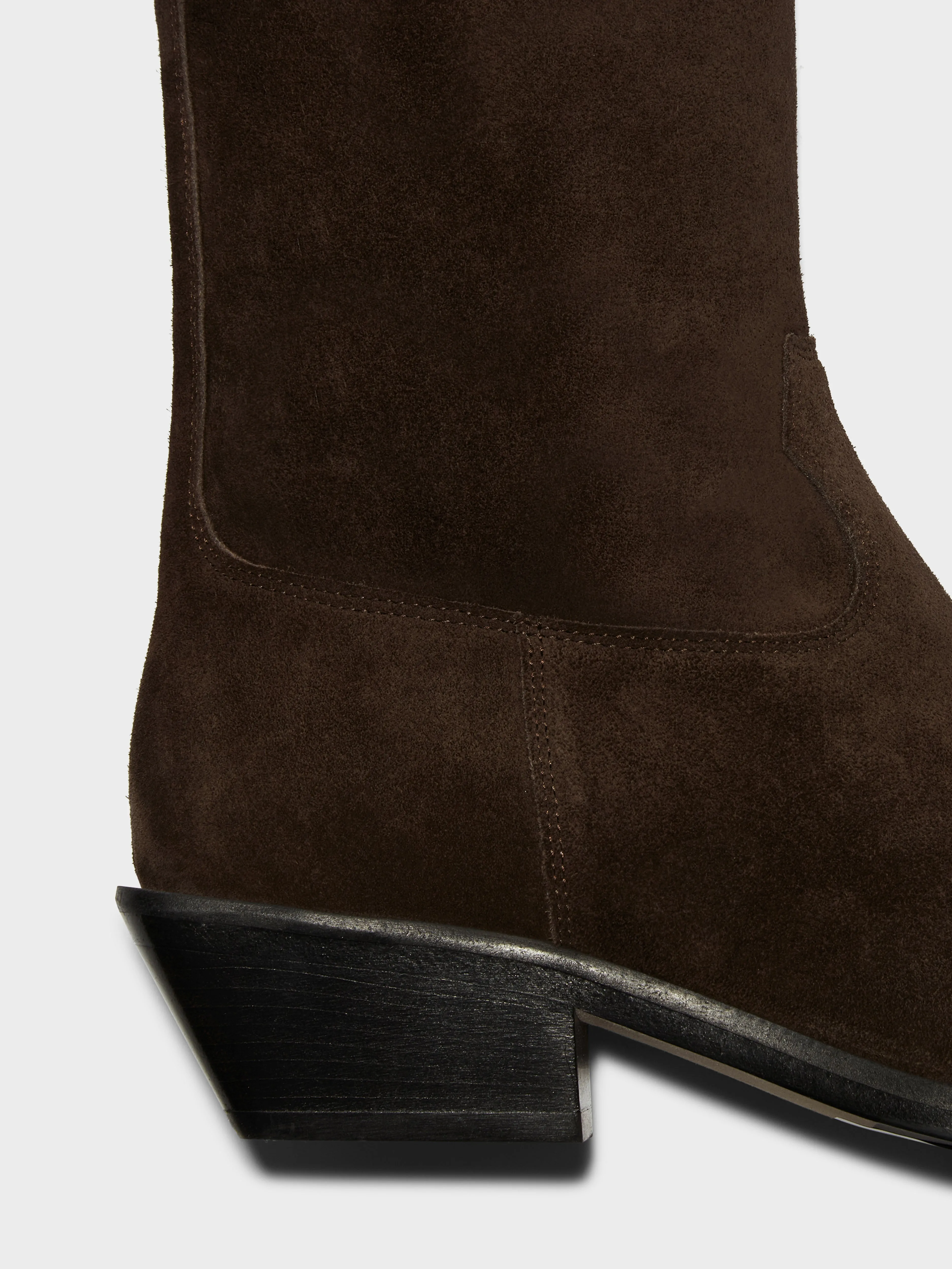 Luis Suede Cowboy Ankle Boots
