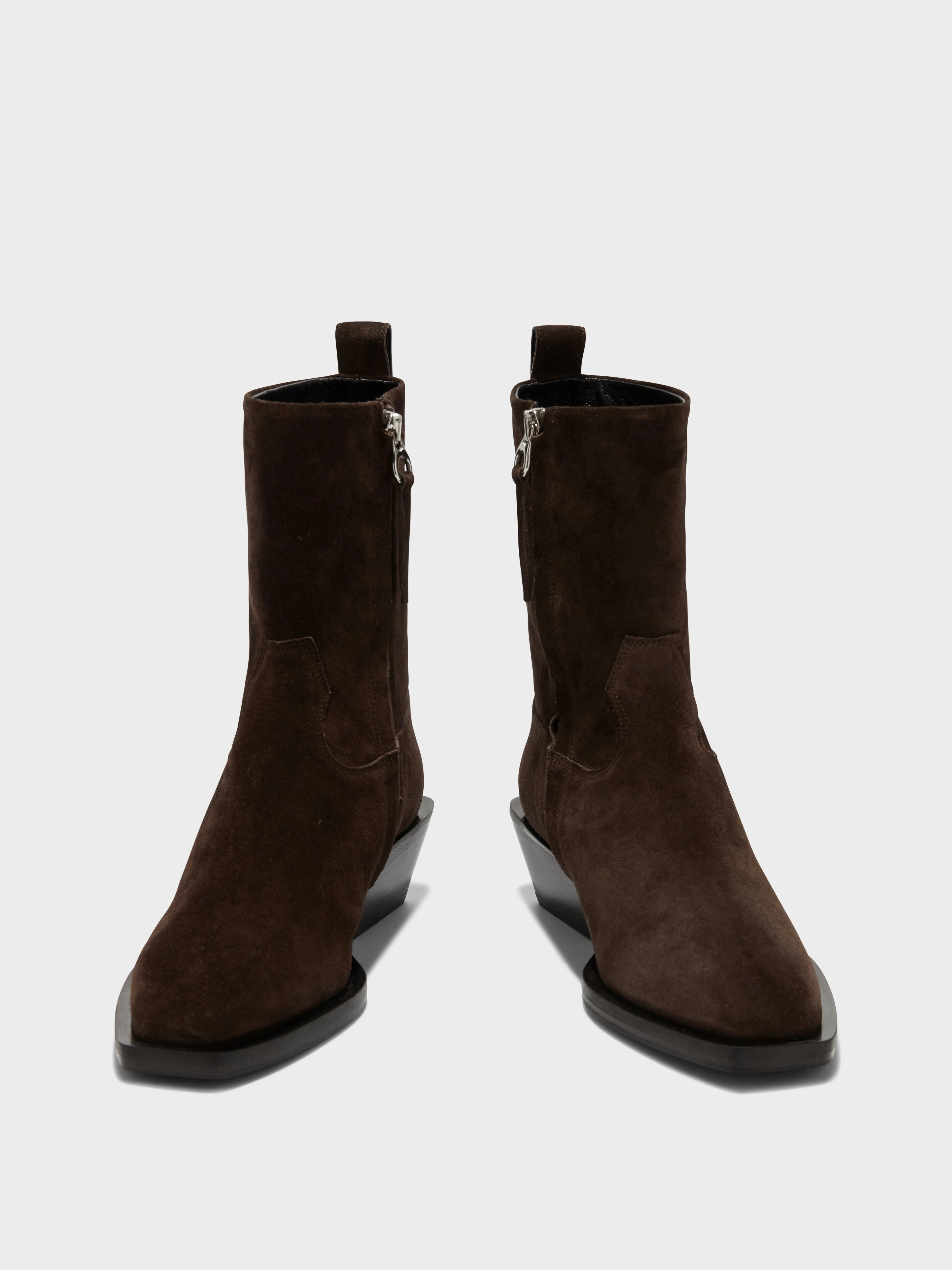 Luis Suede Cowboy Ankle Boots
