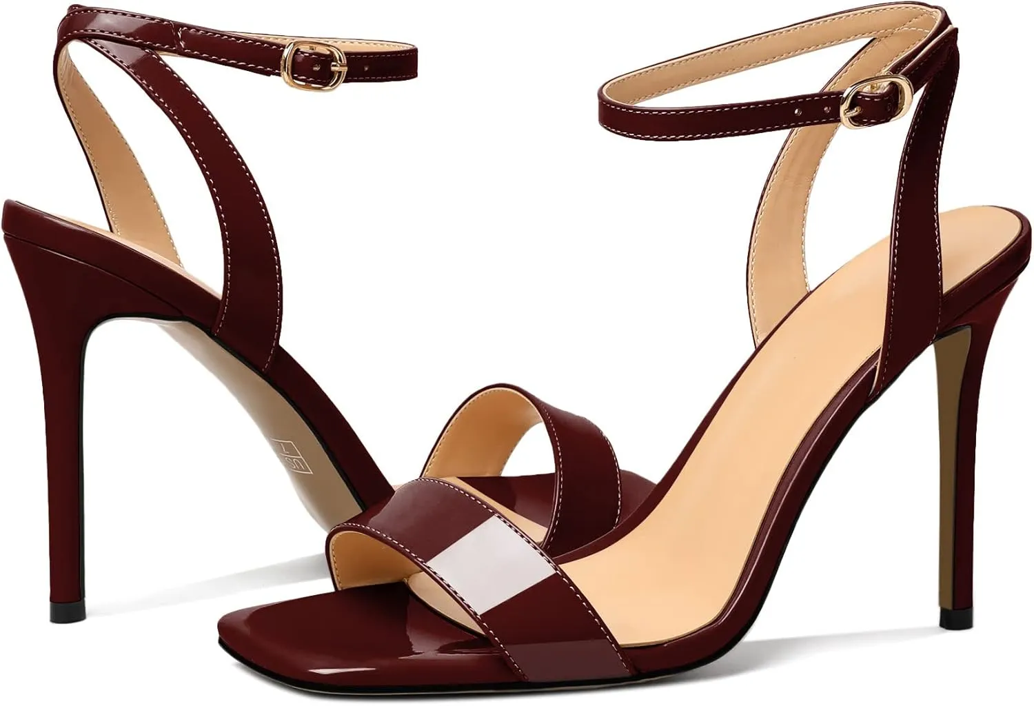 Mettesally Womens High Heel Sandals Open Toe Stilettos Slingback Crisscross Ankle Strap Heeled Sandals Prom Wedding Shoes