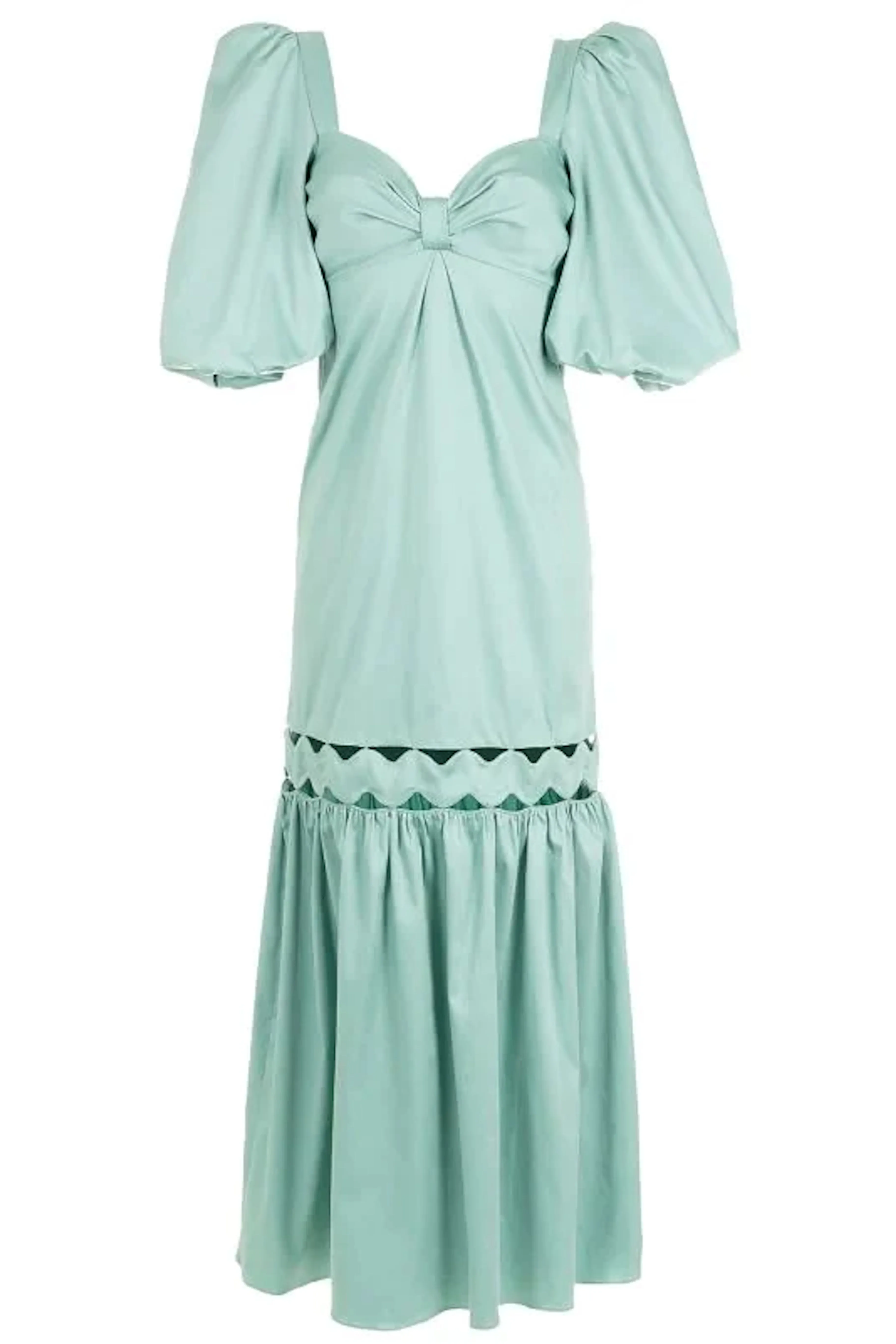 Moves Puff-Sleeved Long Dress