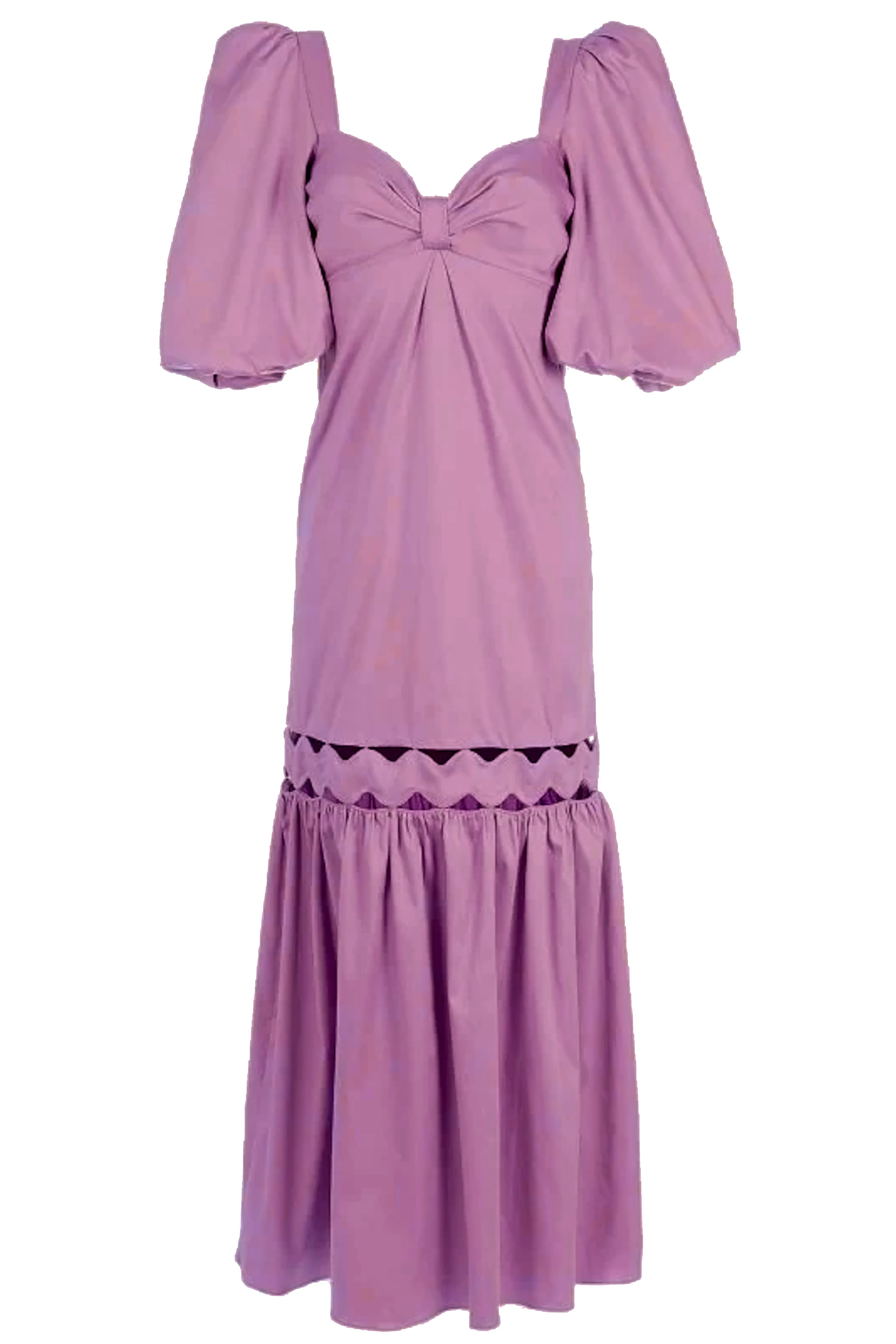 Moves Puff-Sleeved Long Dress