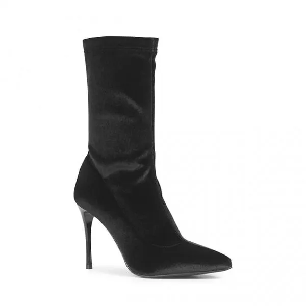 Nero Velour Boots
