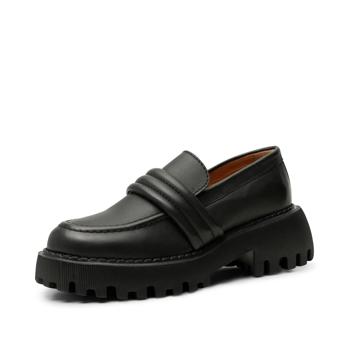 Posey loafer læder - BLACK