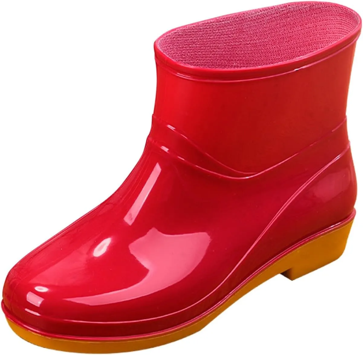 Rain Boots Women,Women's Mid Calf Rain Boots Waterproof Boots Solid Color Garden Shoes Outdoor Comfortable Work Boots
