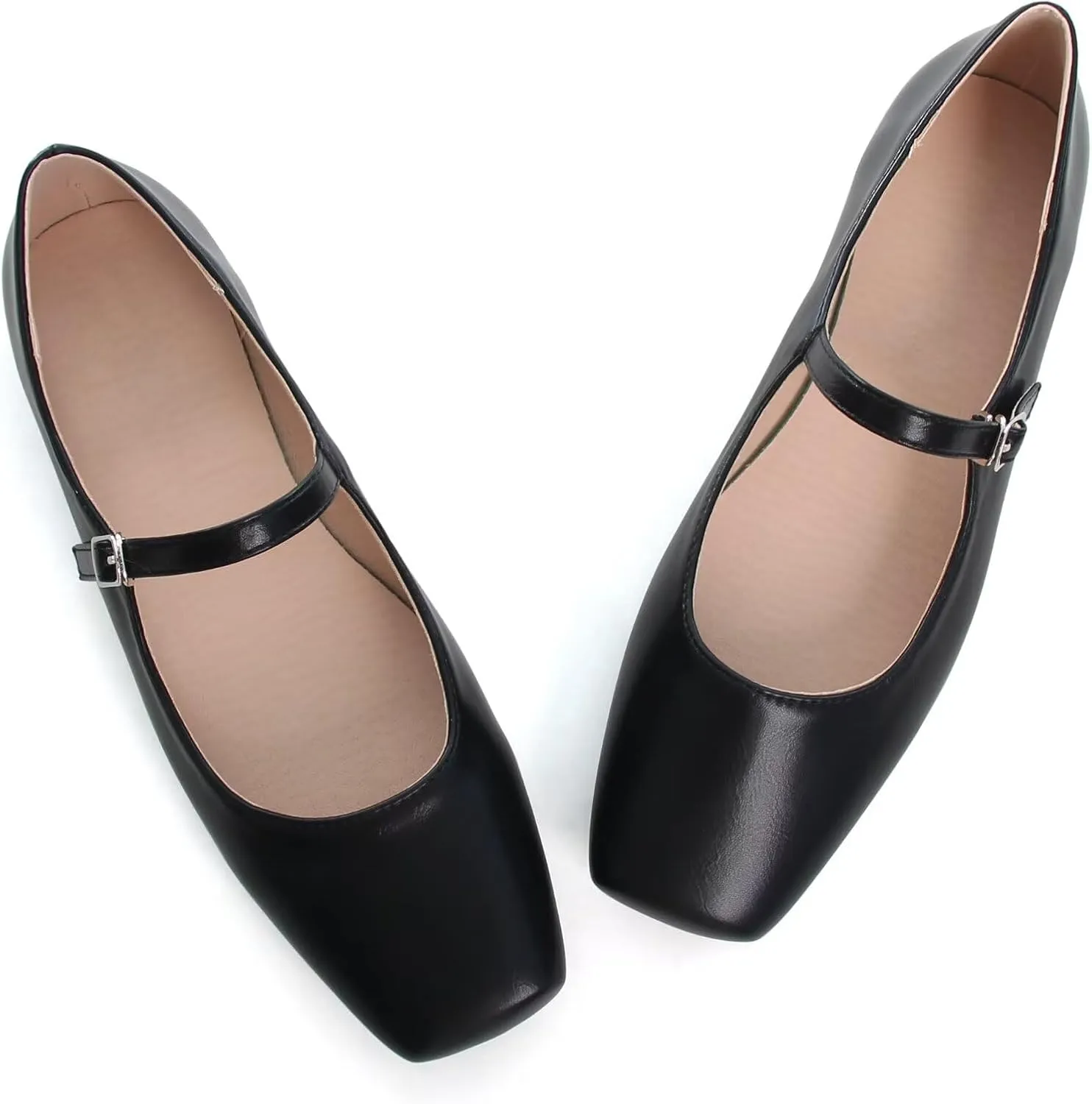 SAILING LU Women's Retro Plaid Dress Shoes Comfort Pointed Toe Adjustable Buckle Ballet Flats Portable Holiday Shoes