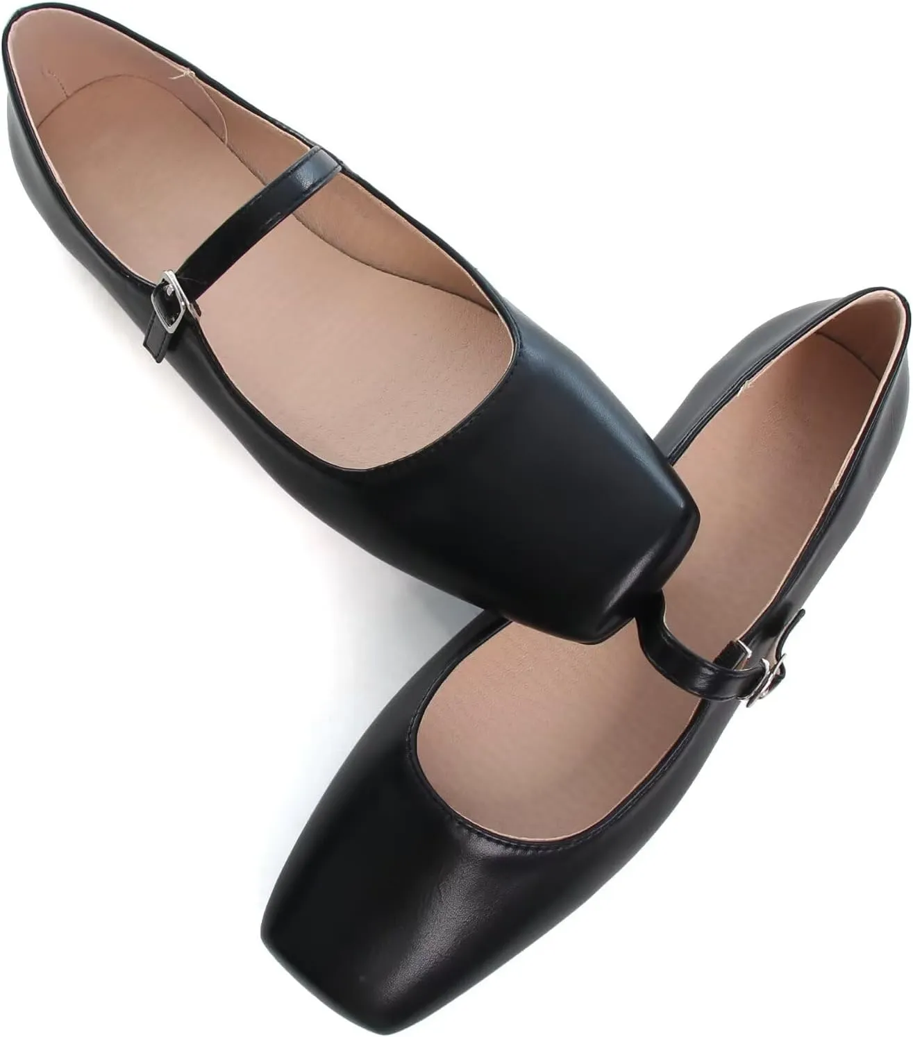 SAILING LU Women's Retro Plaid Dress Shoes Comfort Pointed Toe Adjustable Buckle Ballet Flats Portable Holiday Shoes