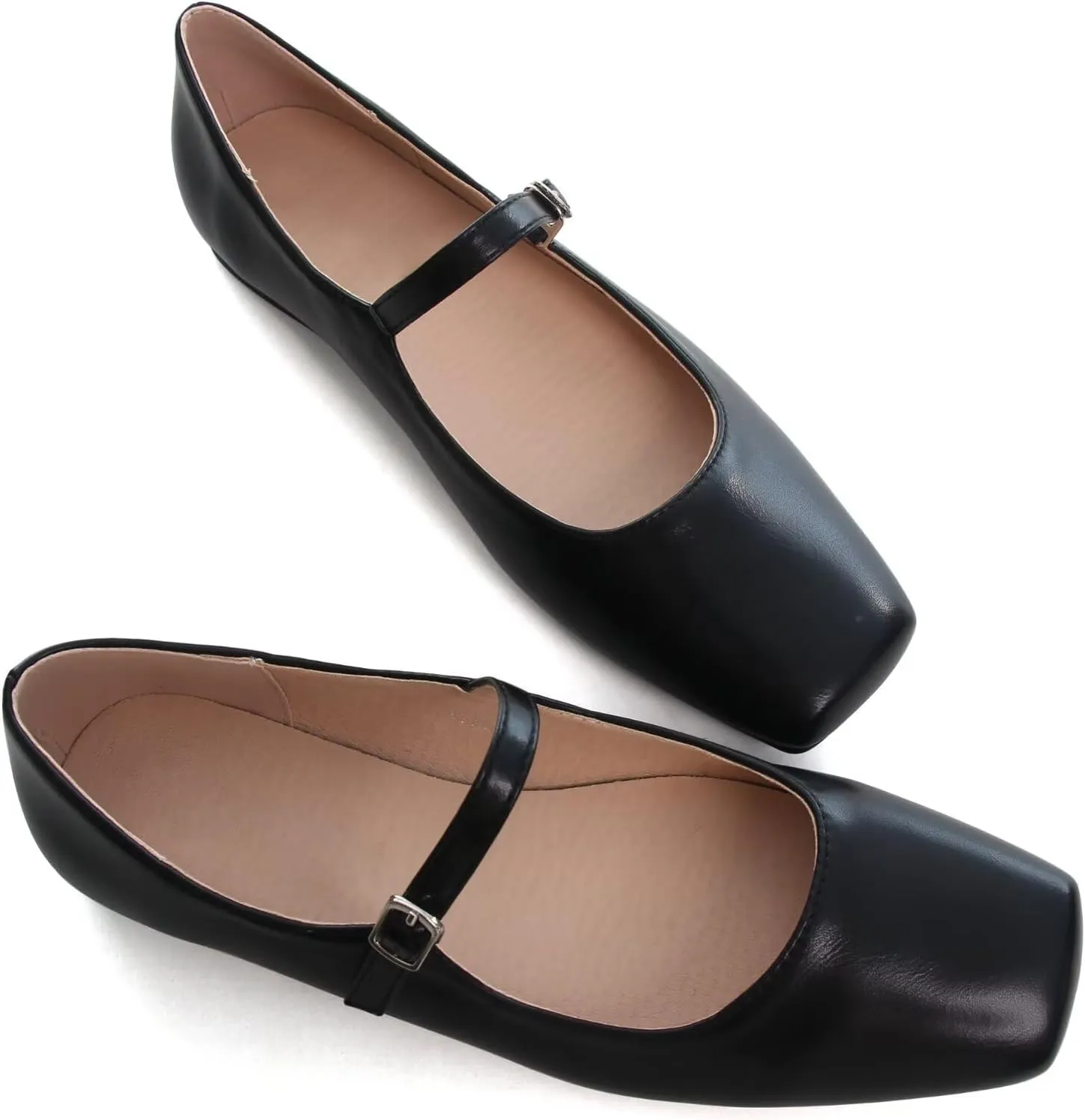 SAILING LU Women's Retro Plaid Dress Shoes Comfort Pointed Toe Adjustable Buckle Ballet Flats Portable Holiday Shoes