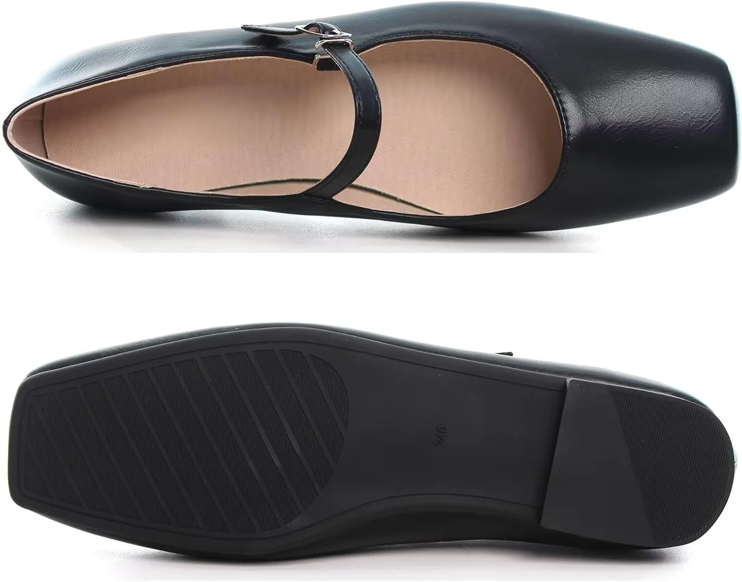 SAILING LU Women's Retro Plaid Dress Shoes Comfort Pointed Toe Adjustable Buckle Ballet Flats Portable Holiday Shoes