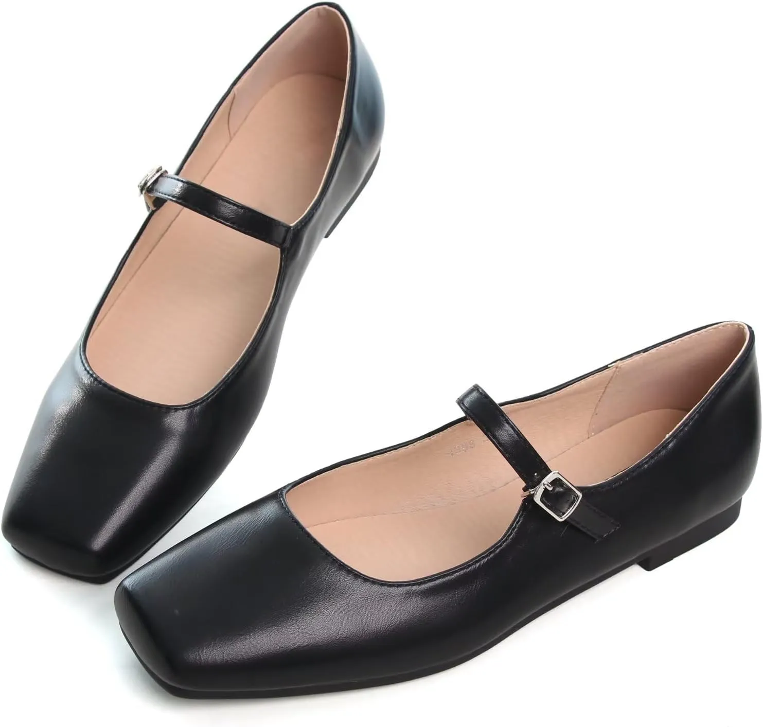 SAILING LU Women's Retro Plaid Dress Shoes Comfort Pointed Toe Adjustable Buckle Ballet Flats Portable Holiday Shoes