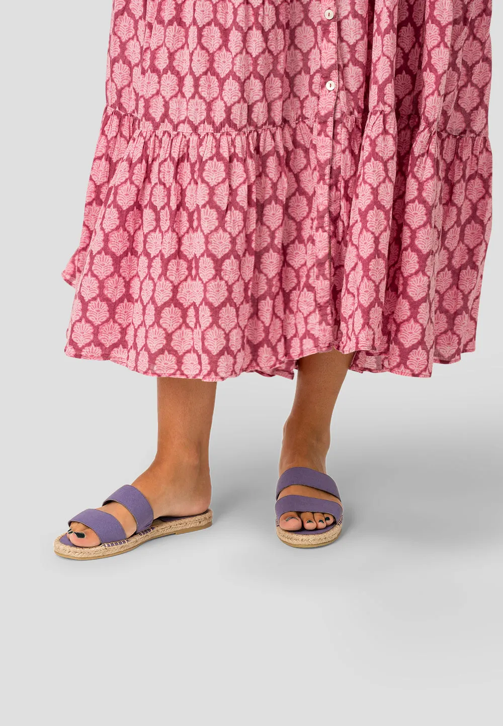 SANDAL STRAPS VEGAN SUEDE AMETHYST