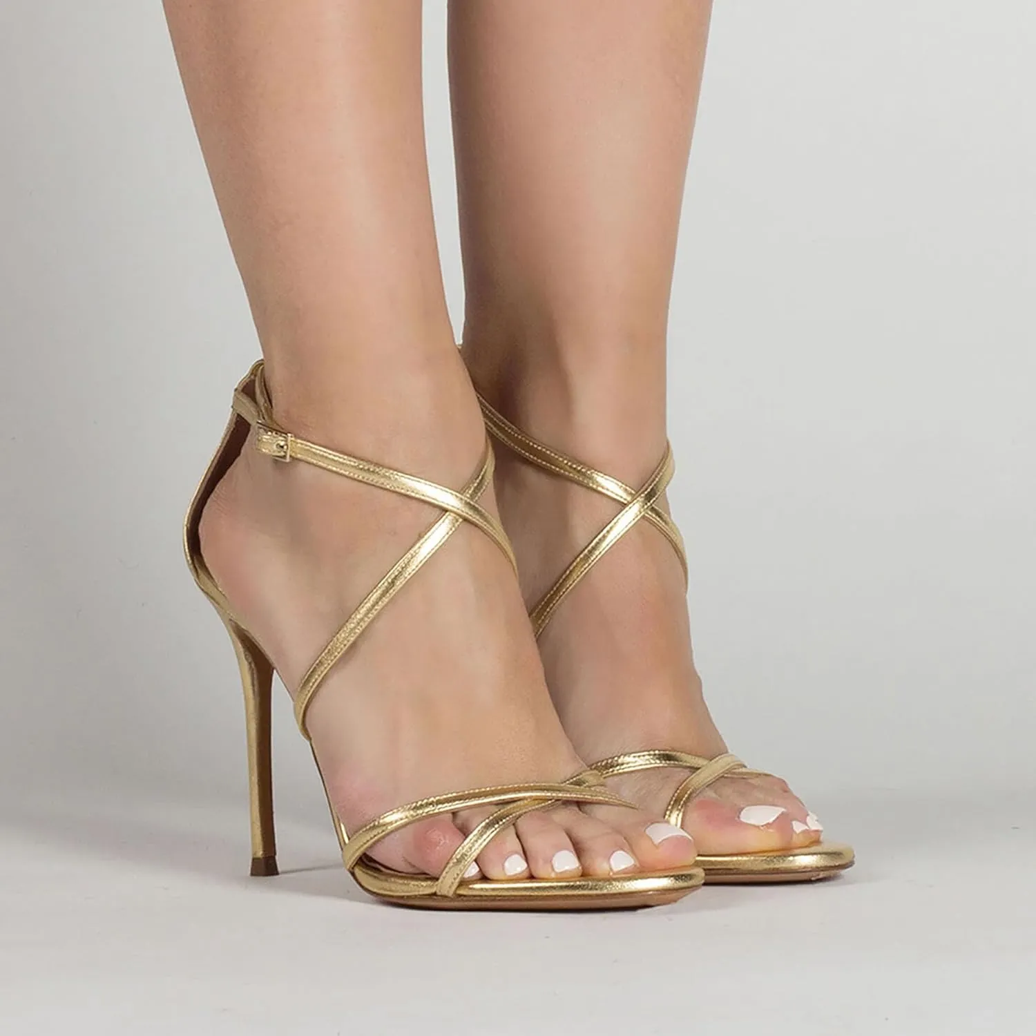 Strappy High Heels Sandals for Women, Fashion Open Toe Stiletto Heels Sandals Classic Round Toe Cross Straps Party Sexy Stiletto High Heel Sandals