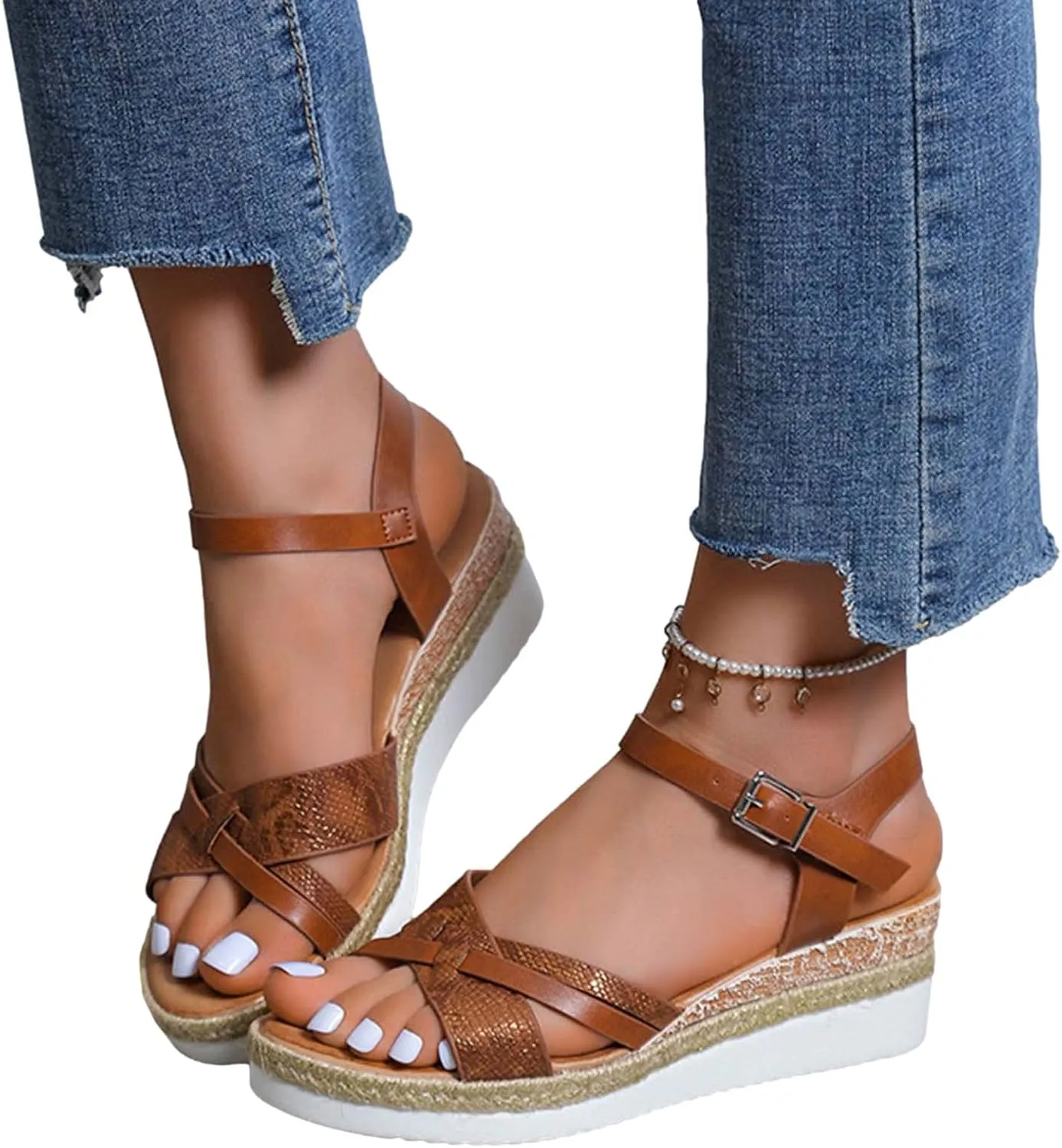 Strappy Sandals for Women Stylish Strappy High Heel Sandals Comfortable Fashionable Sandals for Casual Wear