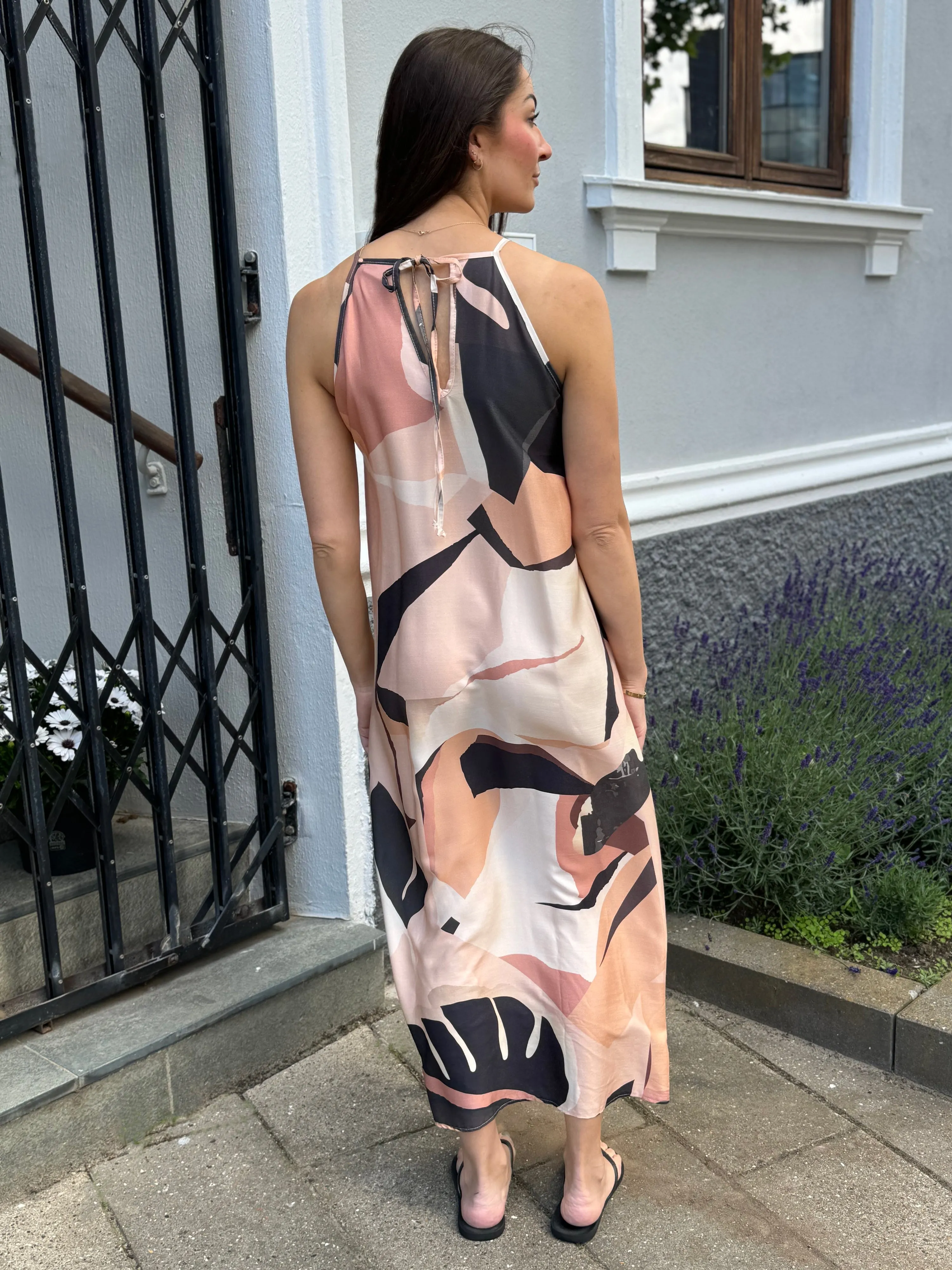 Vibs strap dress - Nude Rose Mix