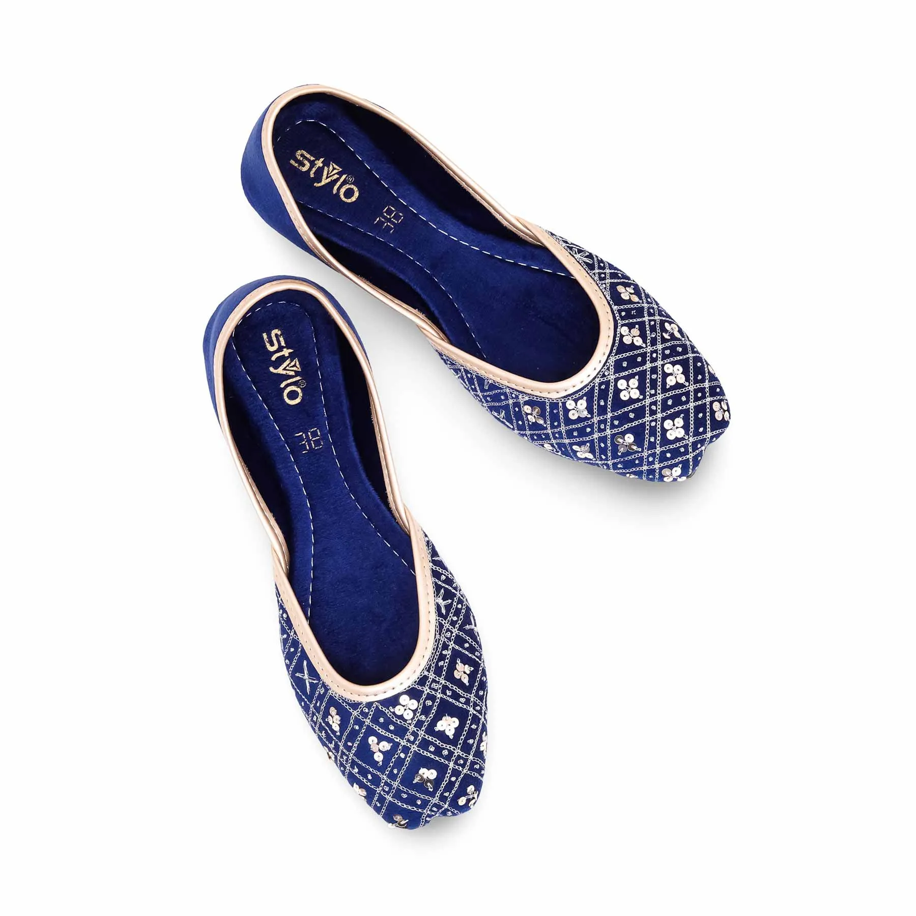 Women's Blue Fancy Khusa EC8448